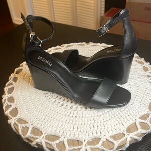Micahel Kors - Black Ankle Strap Wedge